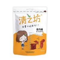 清之坊 蜜汁豬肉脯200g/袋自然片 休閑食品豬肉脯自然片肉干零食小吃 靖江特產